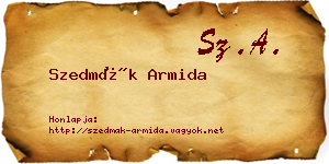 Szedmák Armida névjegykártya